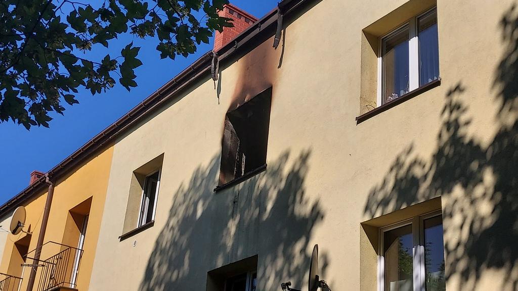 Pożar mieszkania w centrum Jaworzna