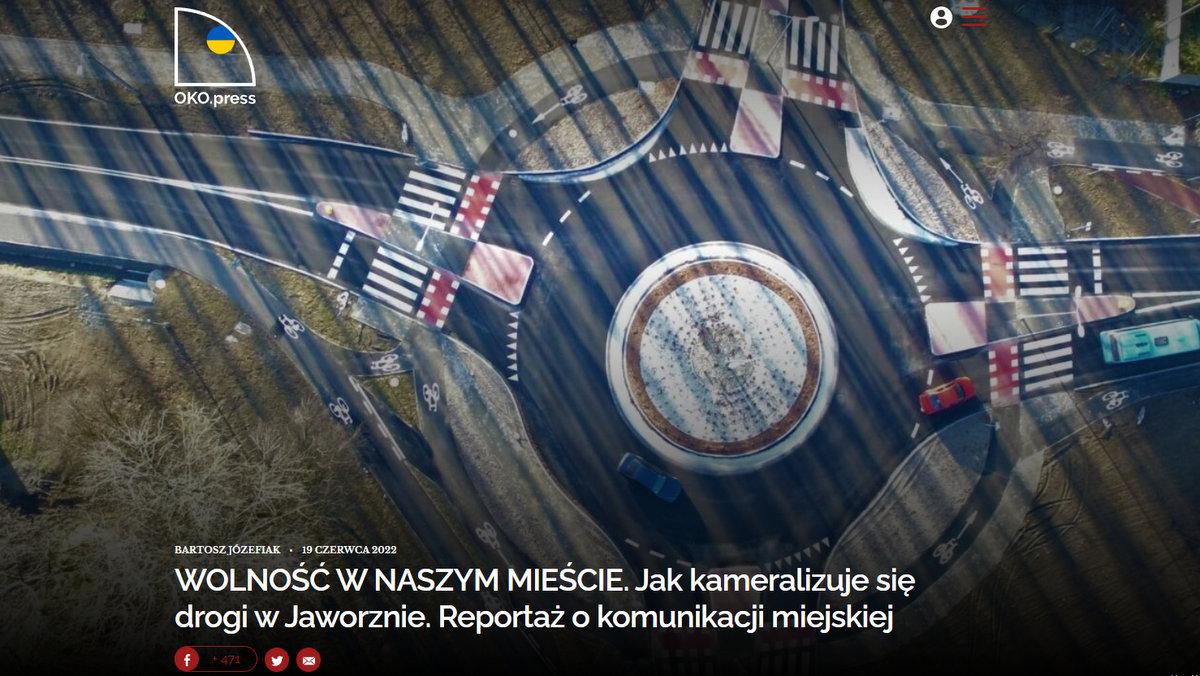 OKO.press: Jak kameralizuje się drogi w Jaworznie. Reportaż o komunikacji miejskiej