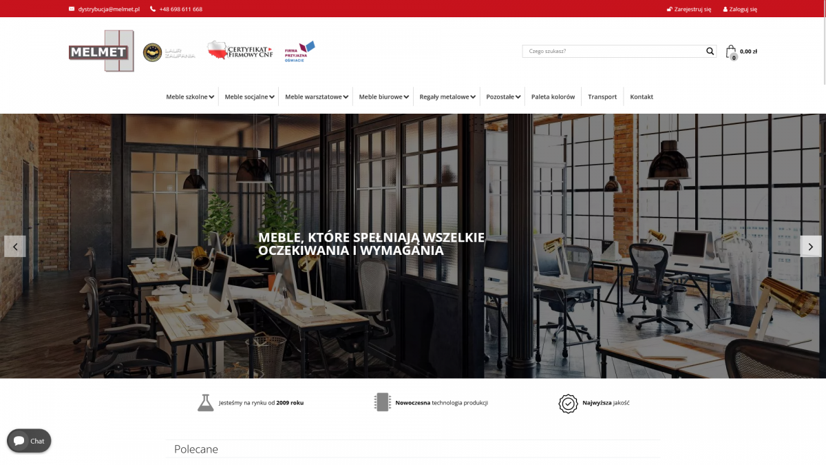 Meble z metalu - polecany sklep internetowy