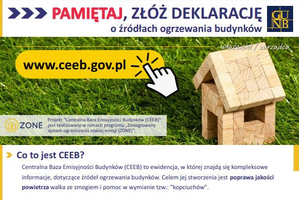 Trwa składanie deklaracji do Centralnej Ewidencji Emisyjności Budynków