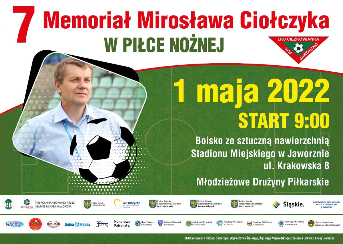 Zaproszenie na VII Memoriał Mirosława Ciołczyka