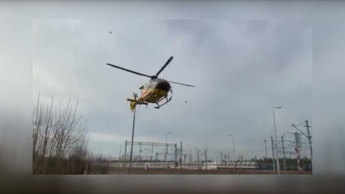 Nieszczęśliwy wypadek. Śmigłowiec LPR zabrał poparzoną kobietę.