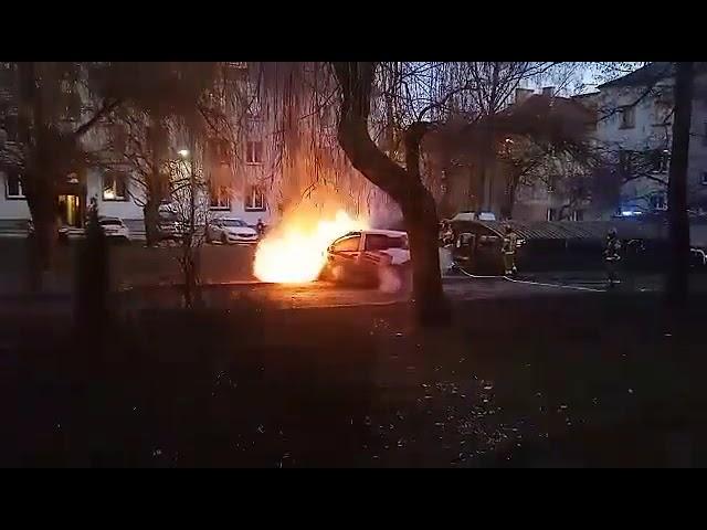 Pożar samochodu przy ul. Szymanowskiego