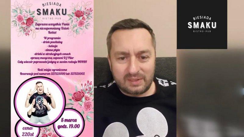Norbi rozkręca imprezę z okazji Dnia Kobiet w Biesiadzie Smaków.