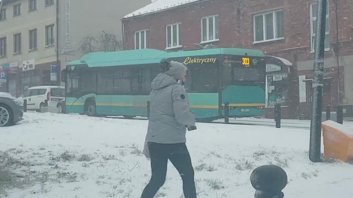 Śnieżyca sparaliżowała Jaworzno na parę chwil