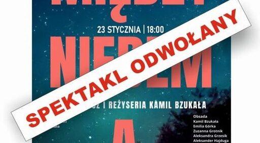 ATElier Kultury odwołuje spektakl
