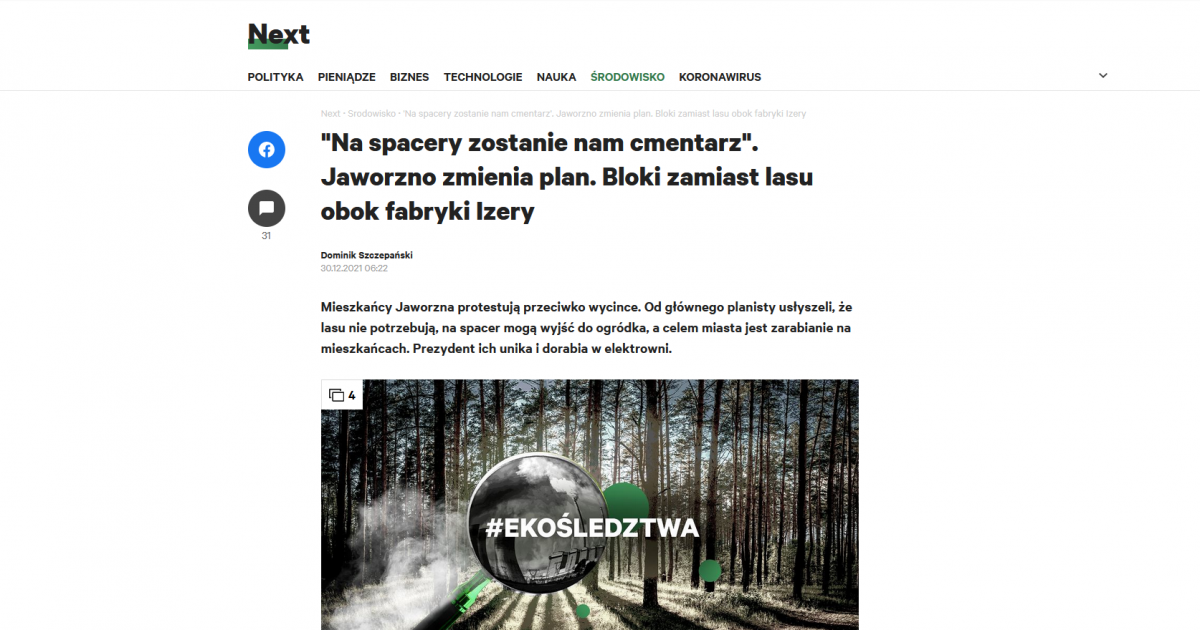 Bloki zamiast lasu - ekośledztwo Gazety.pl