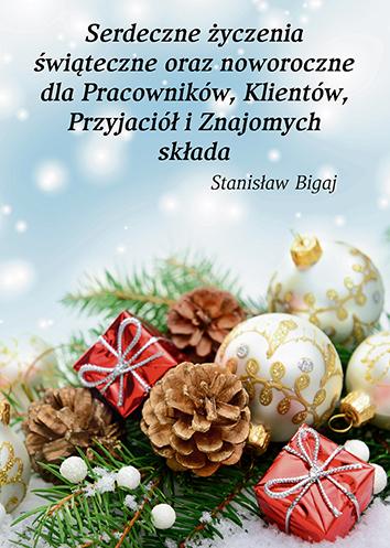 Życzenia świąteczne: Stanisław Bigaj