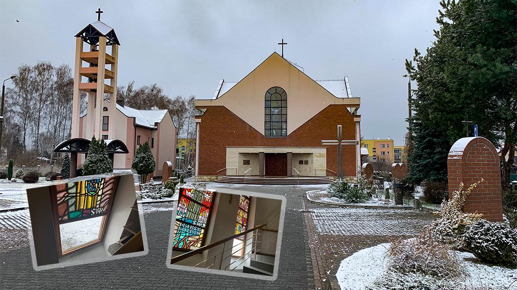 Włamał się do kościoła, rozbił witraż i obrabował kościelne skarbonki