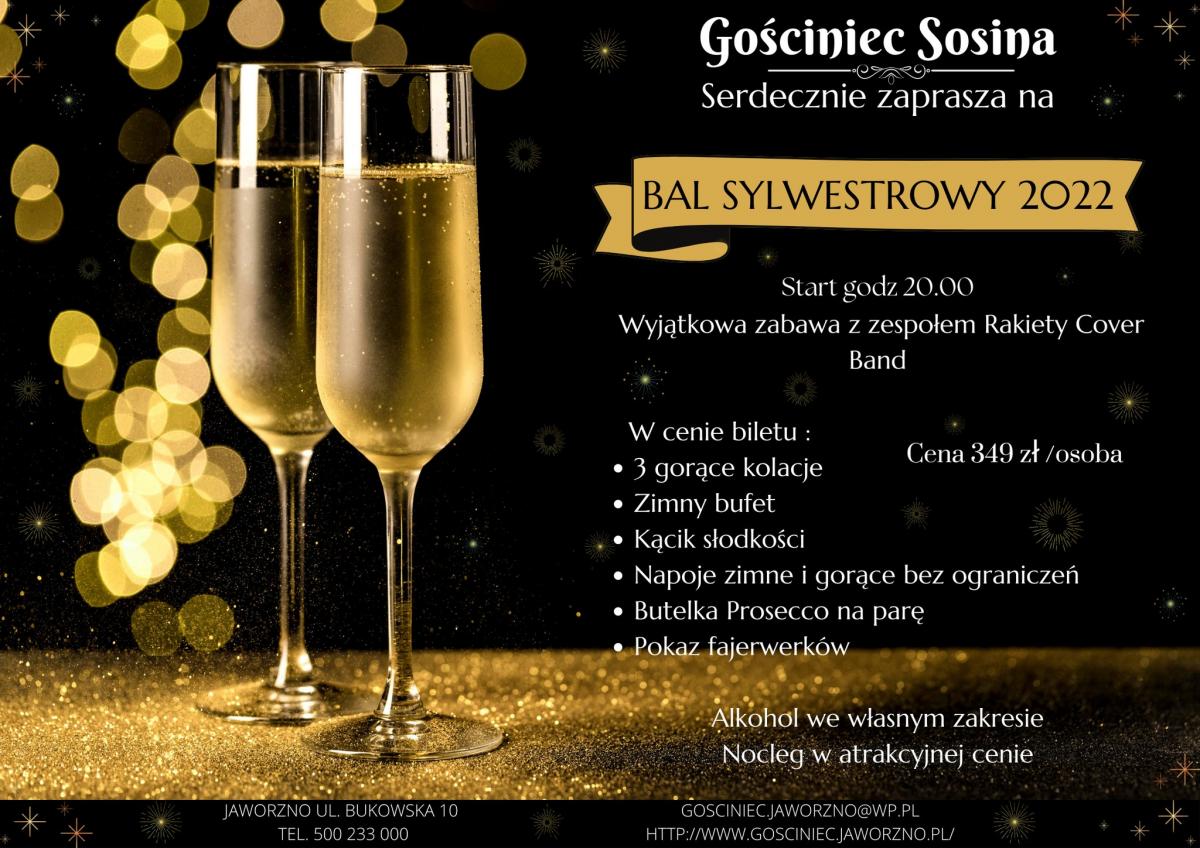 Sylwestrowy bal na Sosinie - Hotel Wodnik zaprasza