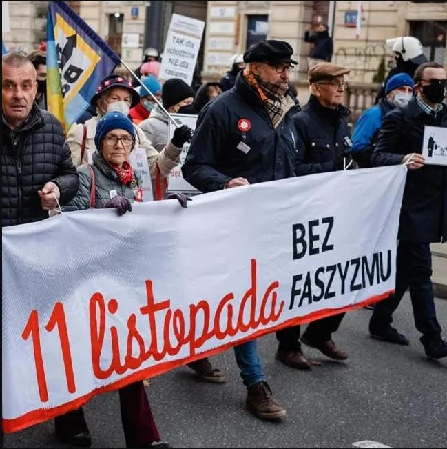 Antifa Jaworzno na Antyfaszystowskim Streetparty w Warszawie