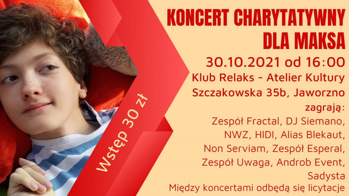 Koncert charytatywny dla Maksa Tomali