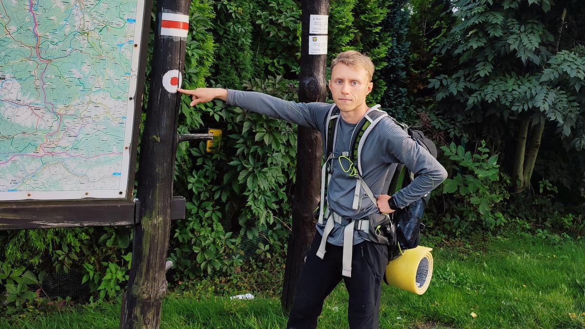 Patryk Tomera przeszedł Główny Szlak Beskidzki w szczytnym celu