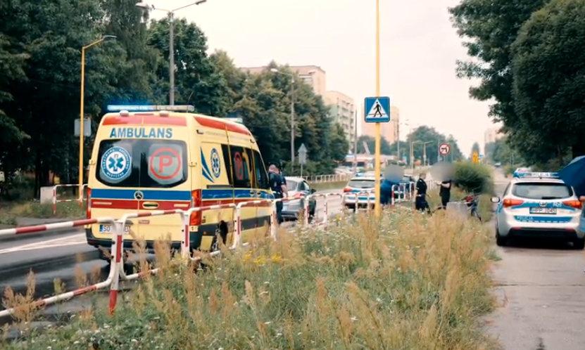 Zdarzenie drogowe na Piłsudskiego z udziałem rowerzystki