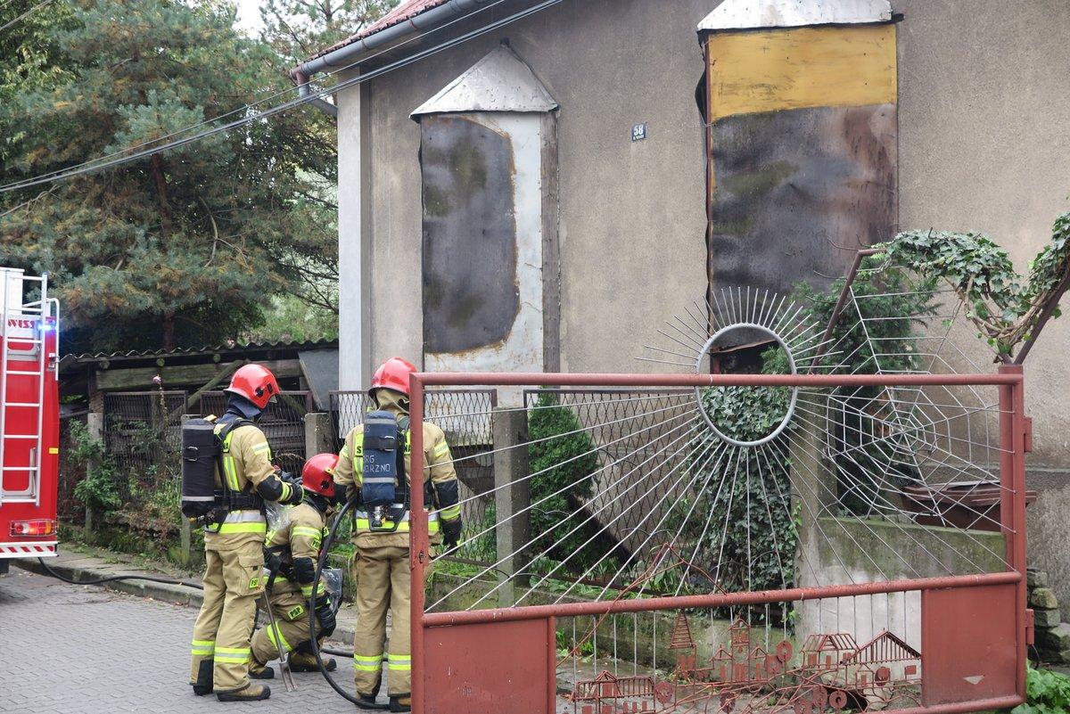 Pożar na ulicy Wandy w Jaworznie
