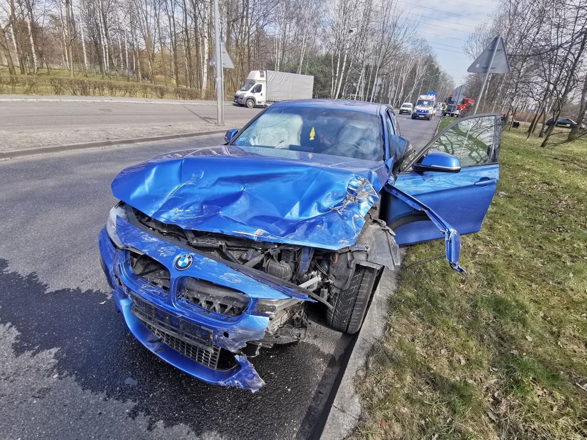 Stłuczka przy Parku Lotników