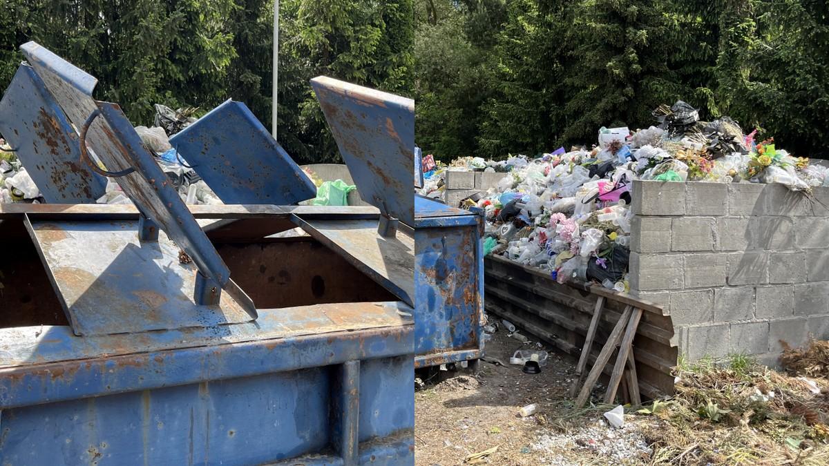 Problem śmieci na cmentarzu na Osiedlu Stałym się nie kończy