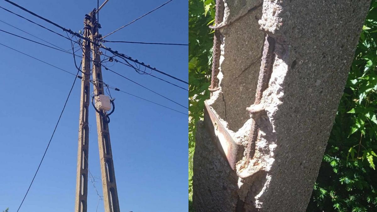 Słaba kondycja słupów energetycznych na ul. Żywicznej