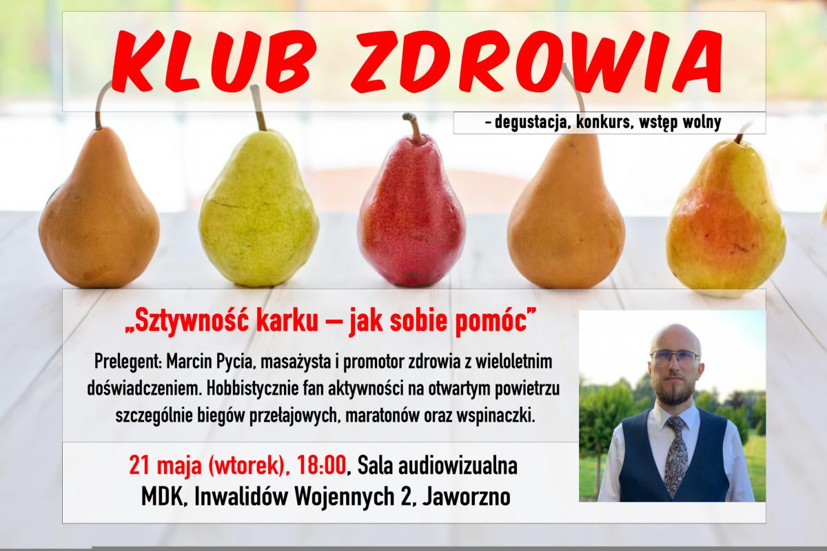 Klub Zdrowia zaprasza na prelekcję, degustację i konkursy