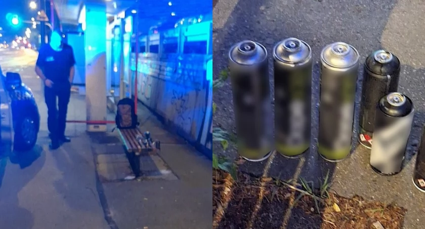 43-latek z Jaworzna zatrzymany za malowanie graffiti w Warszawie