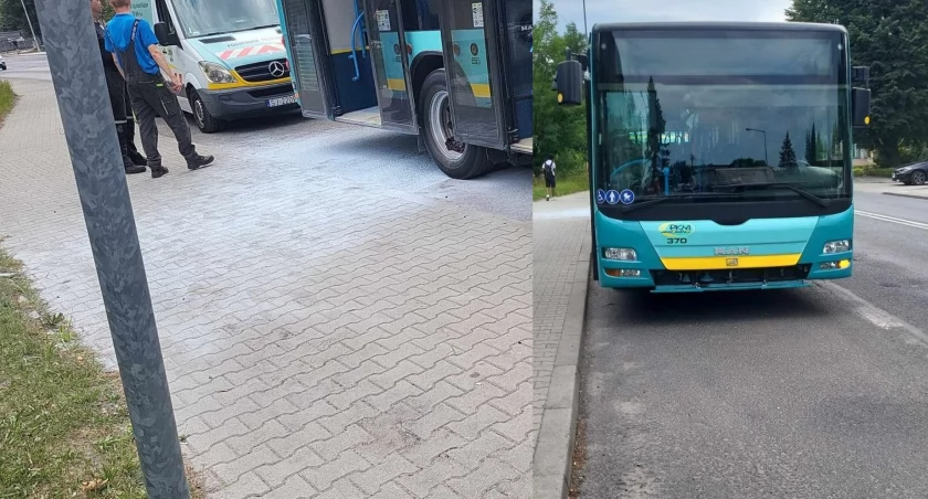 Pożar autobusu na ul. Chopina w Jaworznie