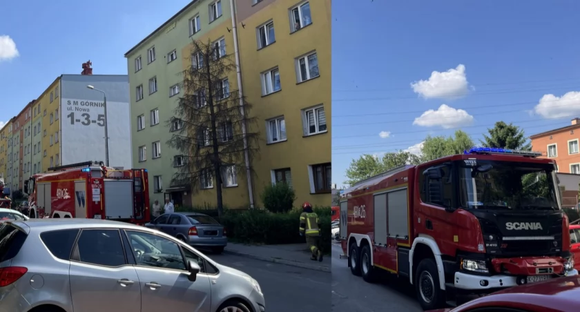 Zadymienie budynku przy ul. Nowej w Jaworznie 