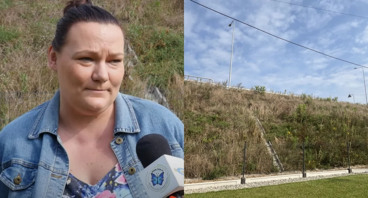 Niedokończony nasyp wiaduktu w Ciężkowicach. Według mieszkańców wykonawca nie wywiązał się z zapisów projektu