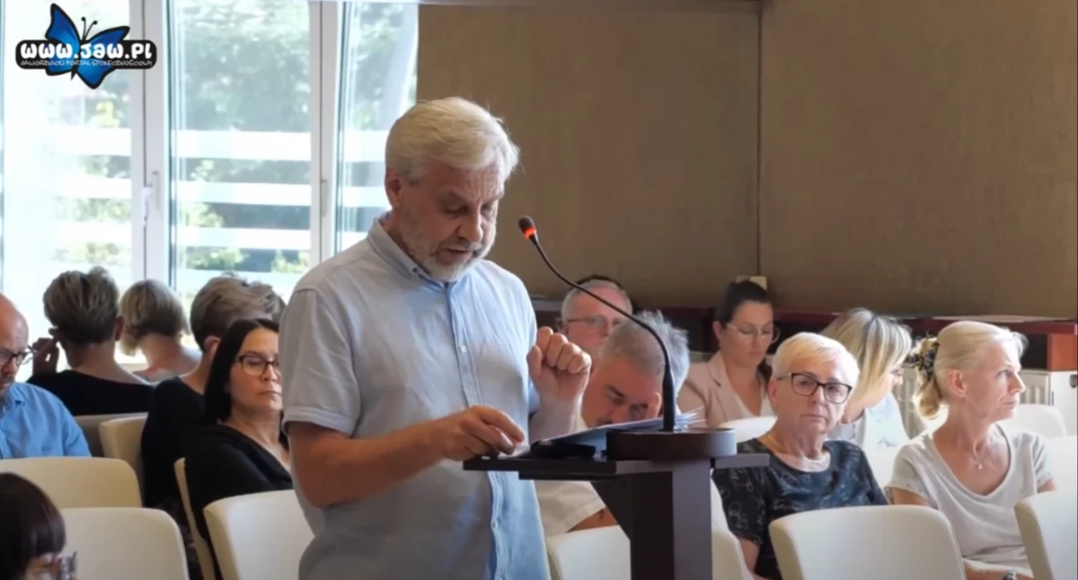 Grunwaldzka Od.Nowa - Jerzy Majczak punktuje urzedników na sesji Rady Miasta