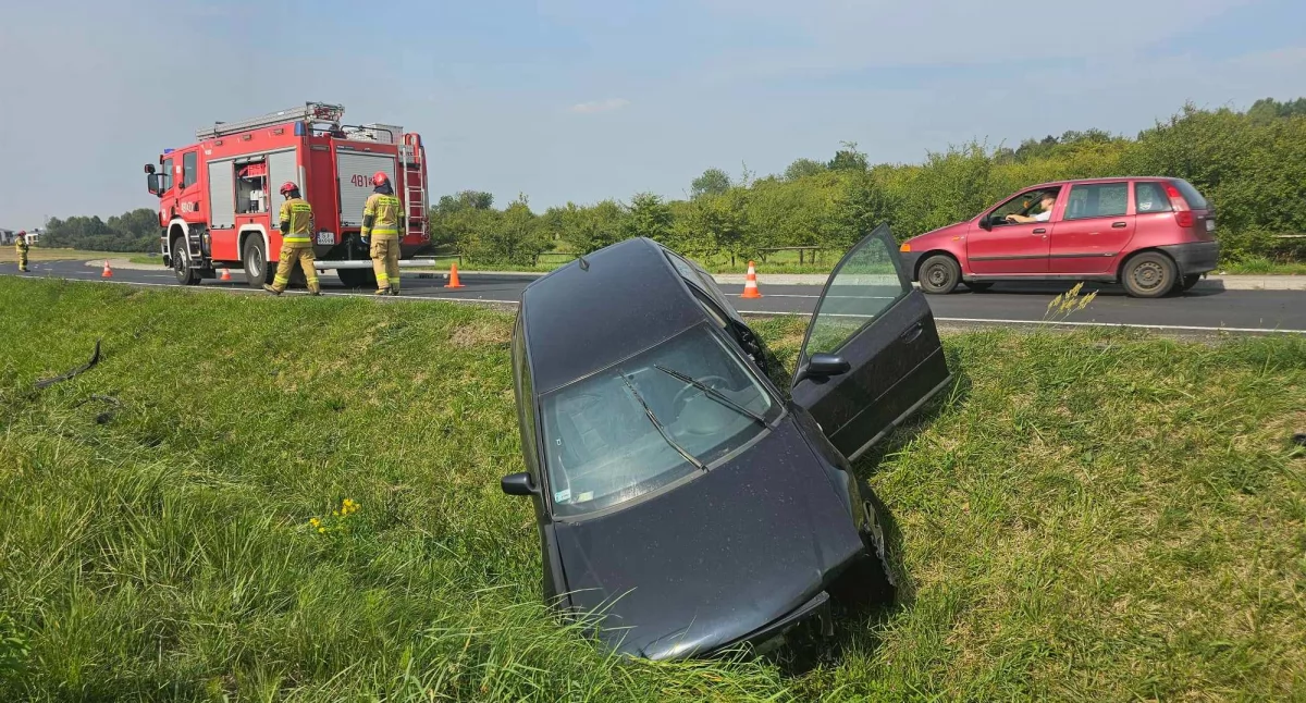 Auto w rowie przy Geosferze. Kierowca uciekł