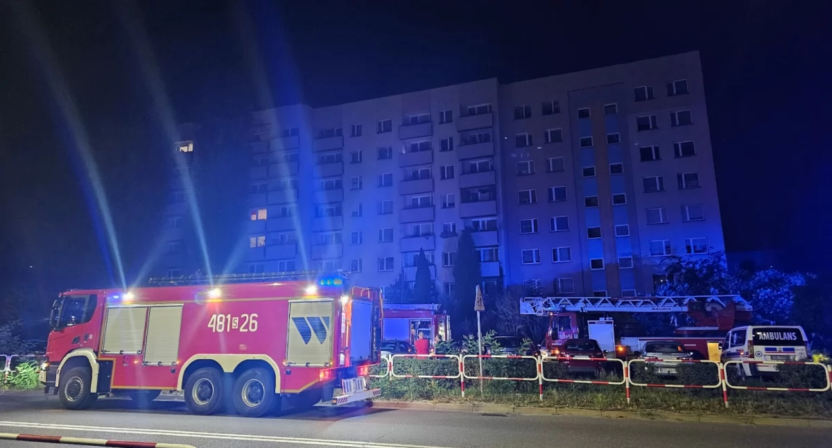 Pożar w bloku na al. Piłsudskiego