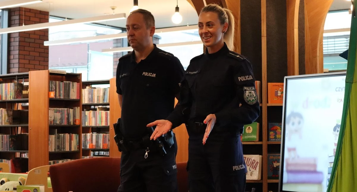 Spotkanie policjantów z uczniami podstawówki