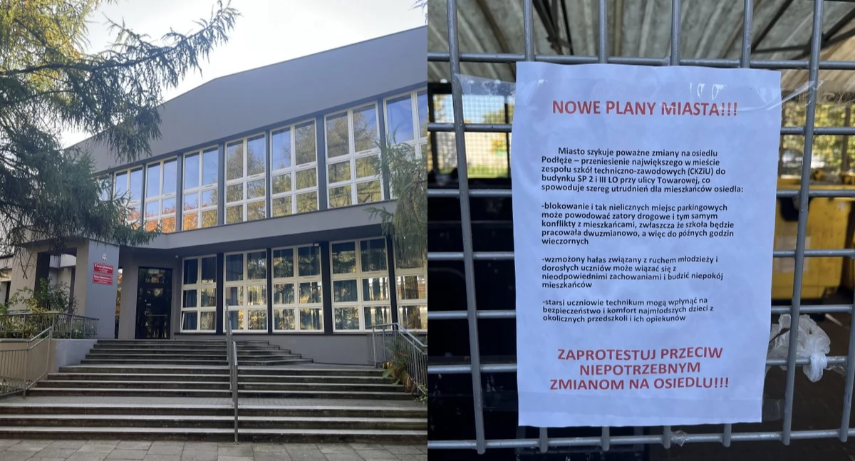 Mieszkańcy Podłęża protestują przeciwko zmianom w szkołach