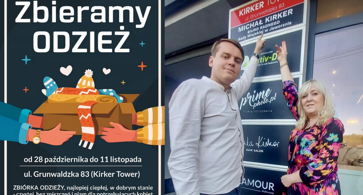 Michał Kirker organizuje zbiórkę odzieży dla potrzebujących