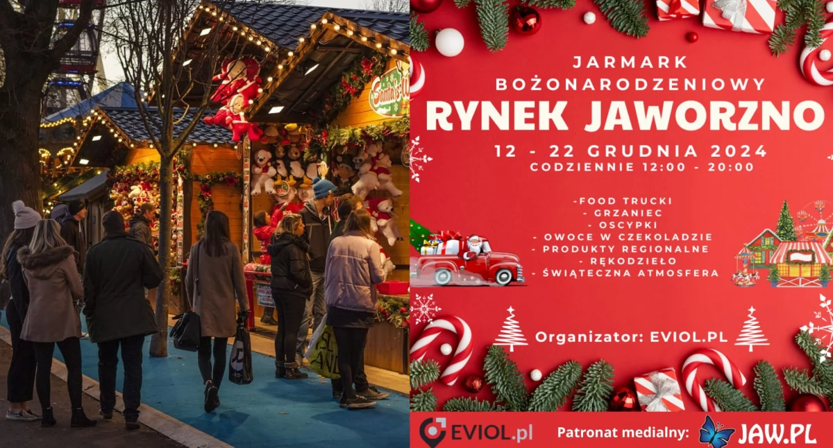 Świąteczny klimat na Rynku. Jarmark Bożonarodzeniowy w Jaworznie 