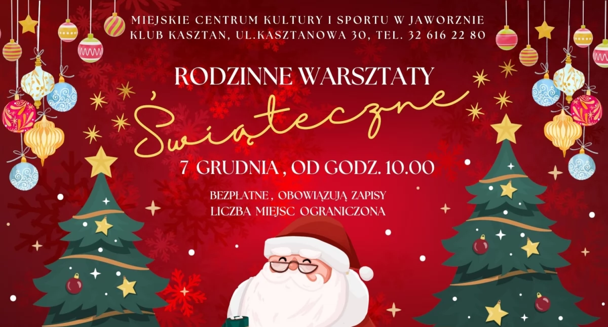 Klub Kasztan zaprasza na rodzinne warsztaty świąteczne