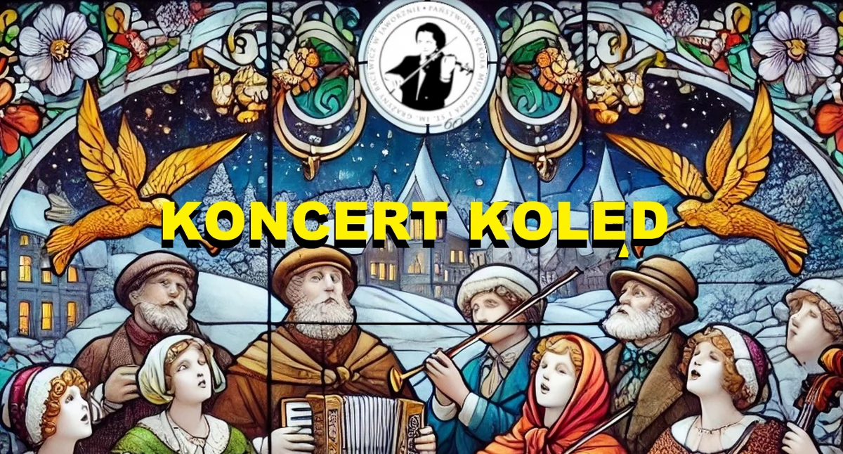 Zaproszenie na koncert kolęd  w wykonaniu uczniów PSM I st.  i zespołów wokalnych Anny Buczkowskiej 