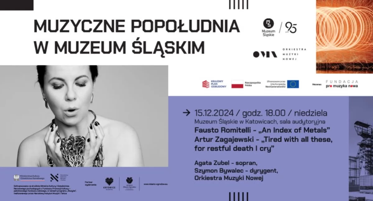 Agata Zubel, wideo opera i Orkiestra Muzyki Nowej w gościnnych wnętrzach Muzeum Śląskiego