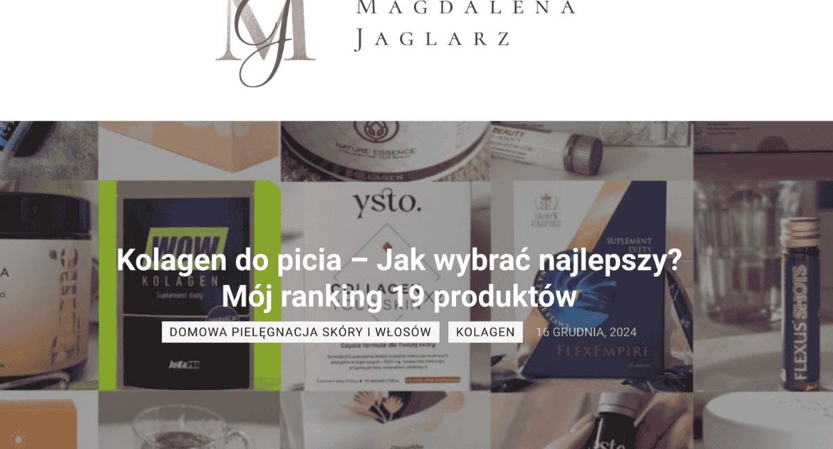 5 dobrych kolagenów do picia według MJ