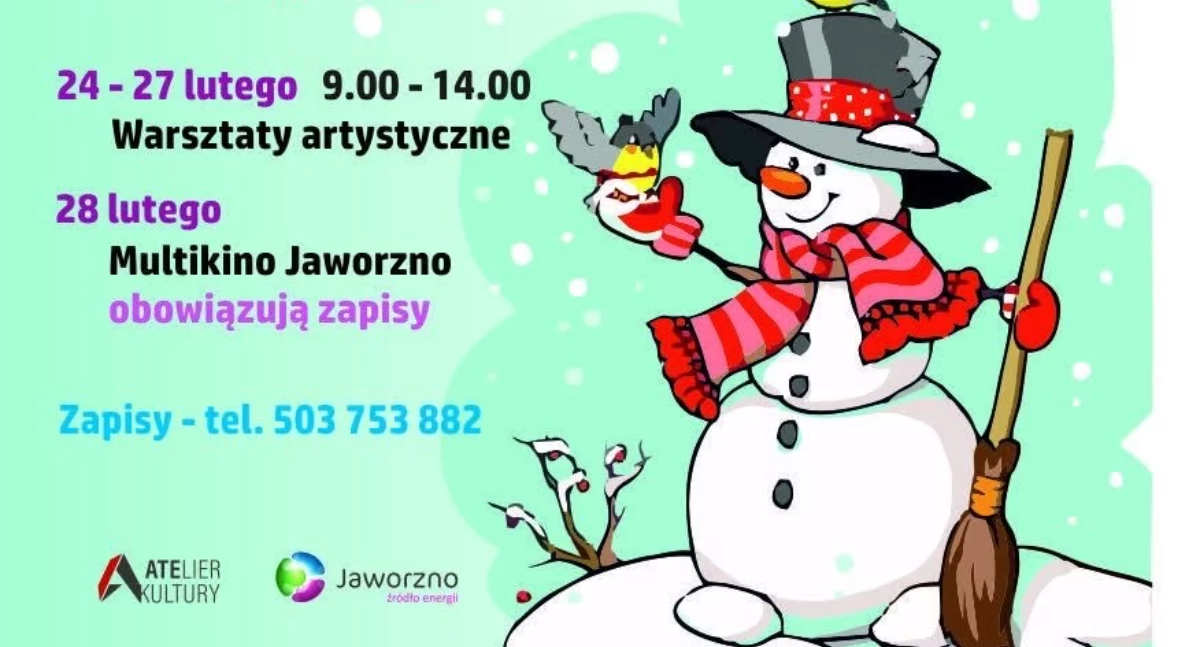 ATElier Kultury zaprasza na ferie zimowe  