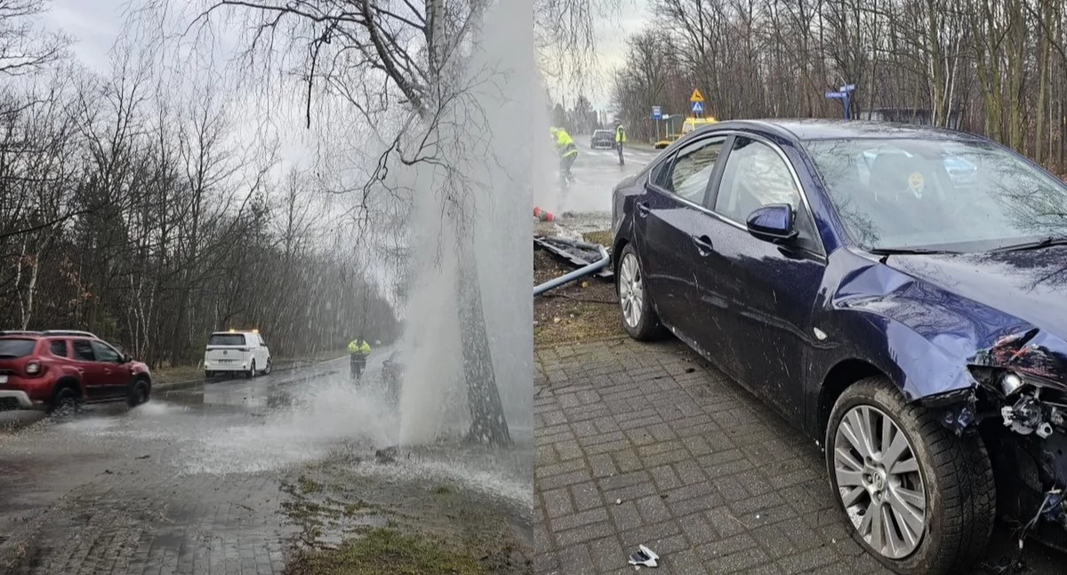 Wymusił pierwszeństwo - odpowie za stłuczkę i zalanie posesji