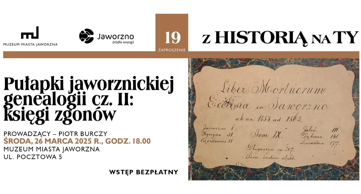 Zbliża się 19. spotkanie z cyklu „Z Historią na Ty”
