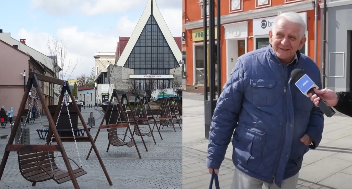 Atrakcje na rynku w Jaworznie. Zainstalowano huśtawki 