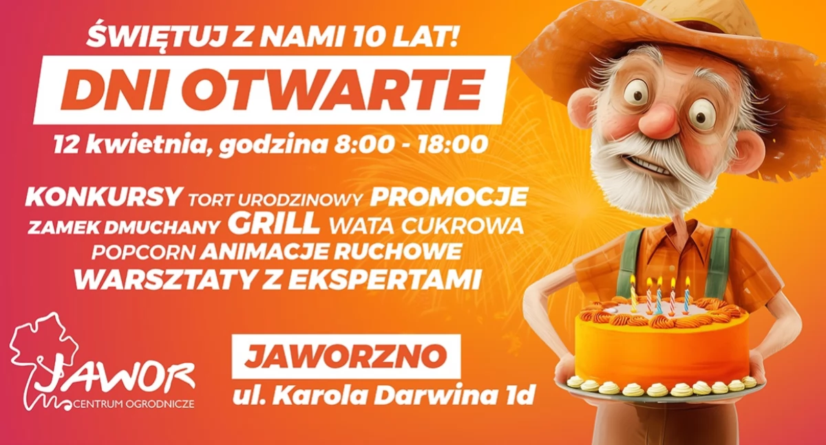 Dni Otwarte i 10-lecie Centrum Ogrodniczego JAWOR – Świętujcie Razem z Nami!