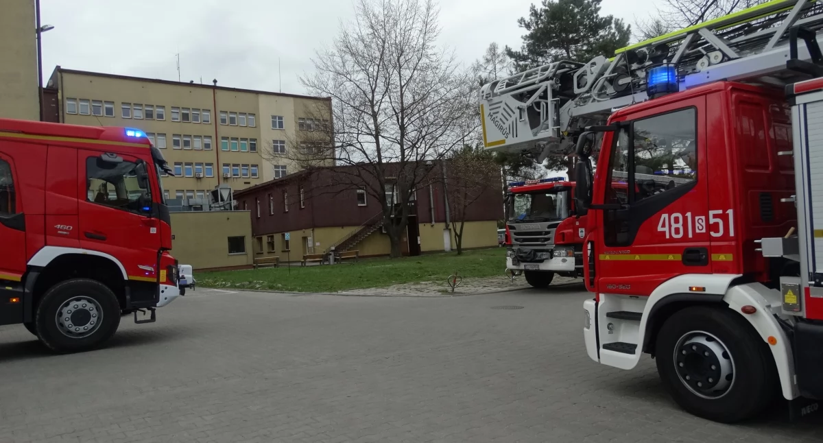 Alarm w szpitalu - interweniowała Straż Pożarna