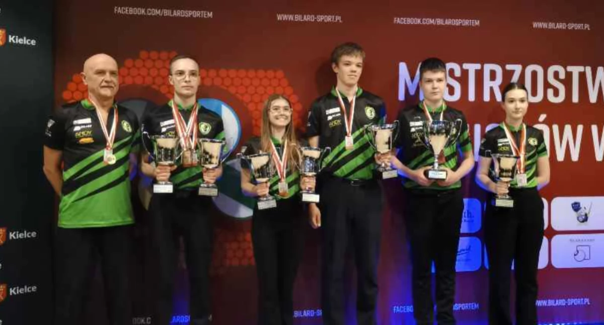 Udane Mistrzostwa Polski Juniorów w bilard w wykonaniu UKS Fair Play Jaworzno