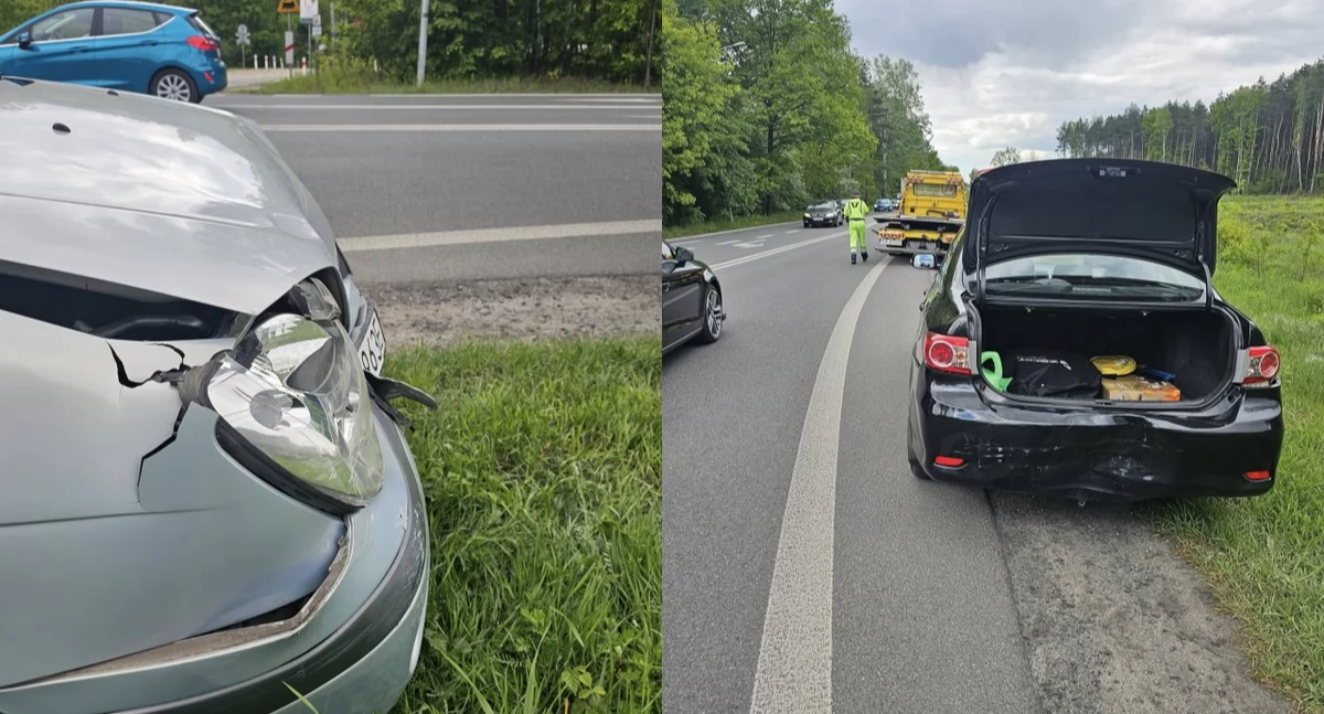 Kolizja na skrzyżowaniu ulic Moniuszki i Martyniaków