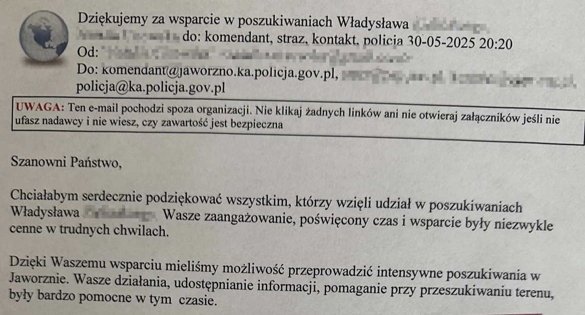 Podziękowania dla jaworznickich policjantów za skuteczne działania
