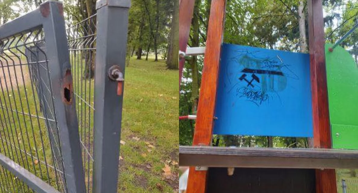 Kolejny akt wandalizmu w Jaworznie. Zniszczony został plac zabaw