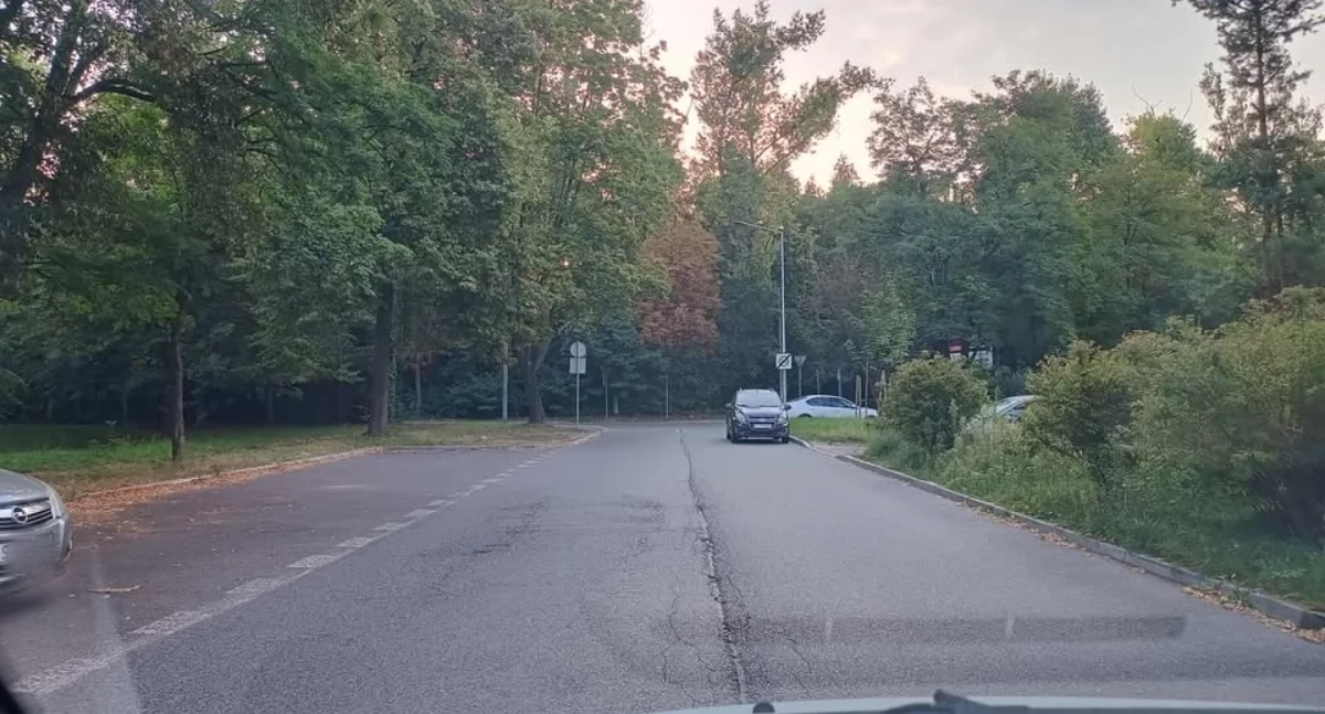 Parkują wzdłuż ulicy zamiast na wolnym parkingu. Problem na ulicy Puszkina