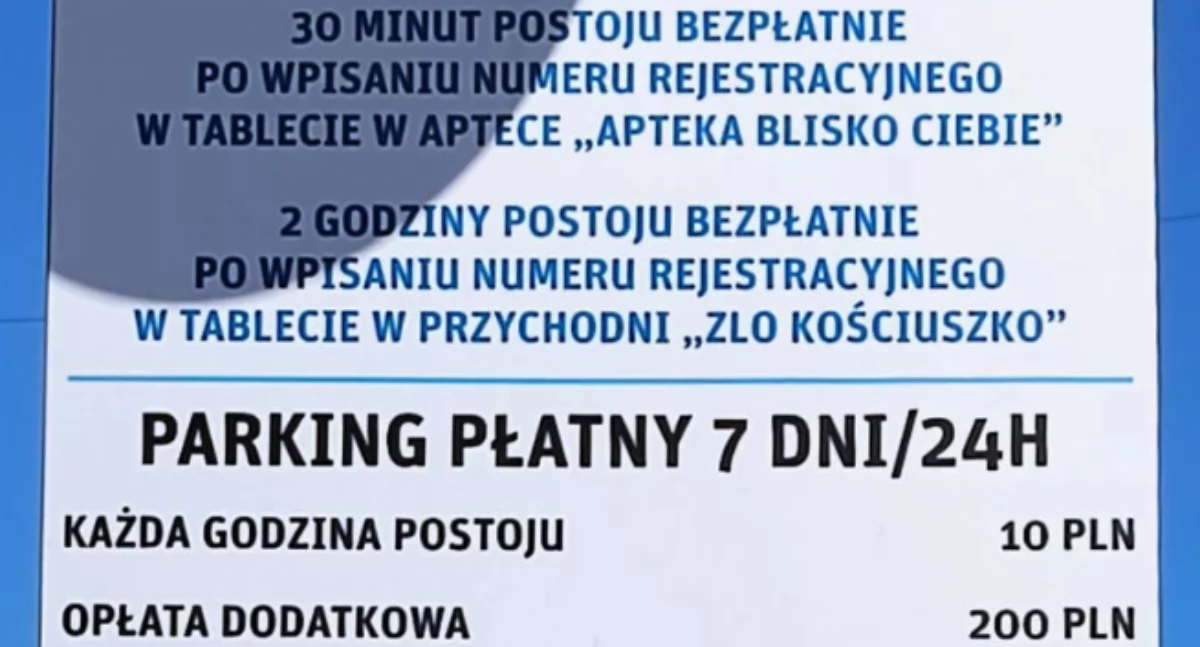 Uwaga kierowcy i pacjenci ZLO! Płatny parking przy przychodni